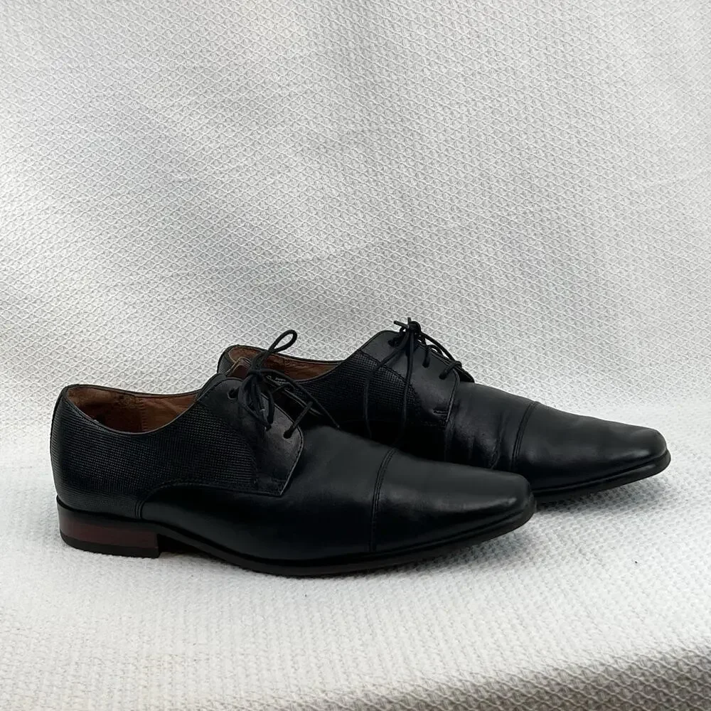 Florsheim Men's, Postino Cap Toe Oxford Black 9.5 D 15149-001 Black LEATHER